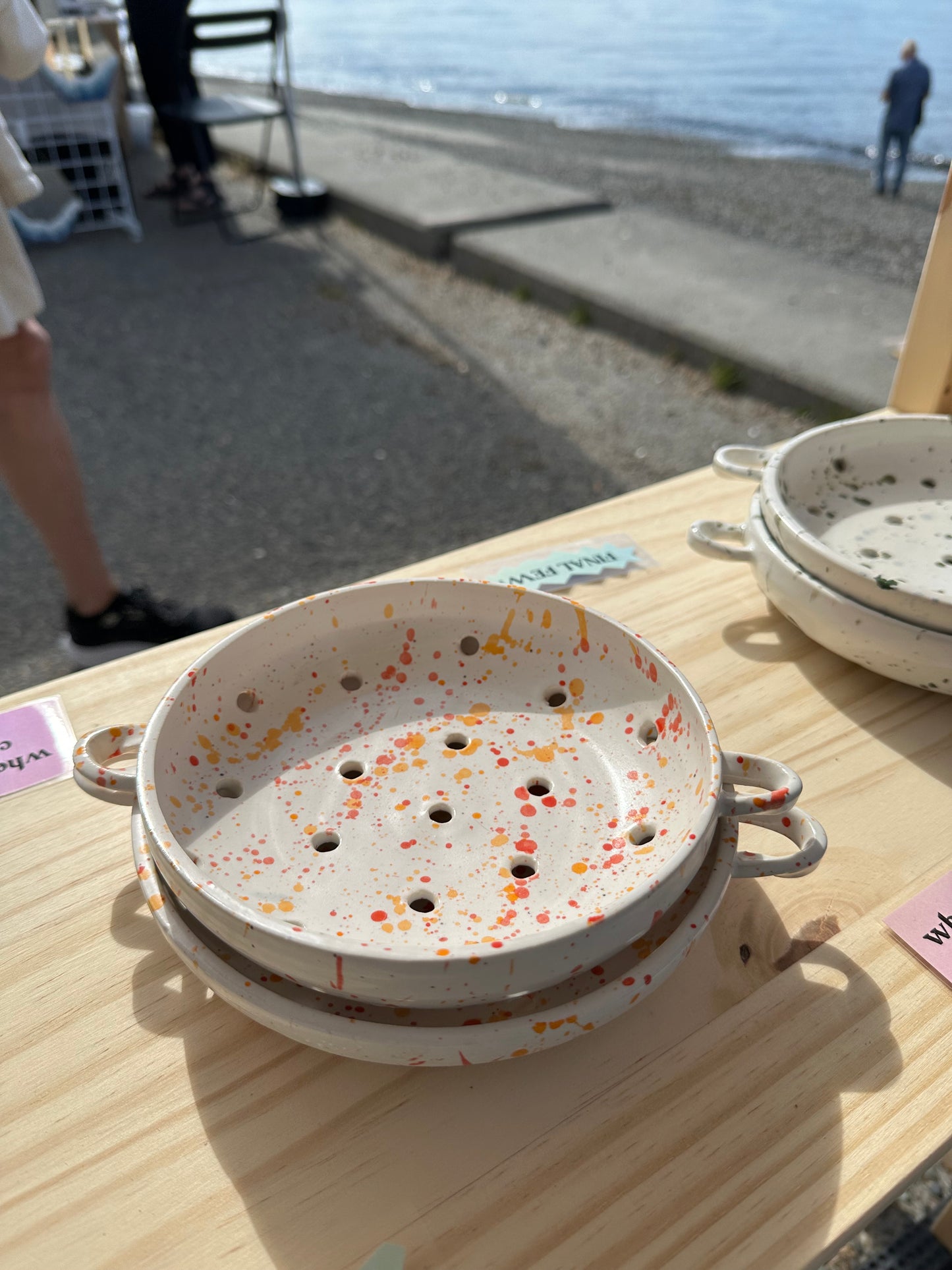 wheel thrown colanders