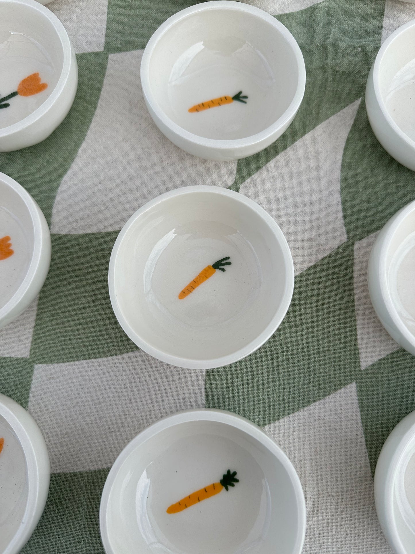 hand painted tiny bowls