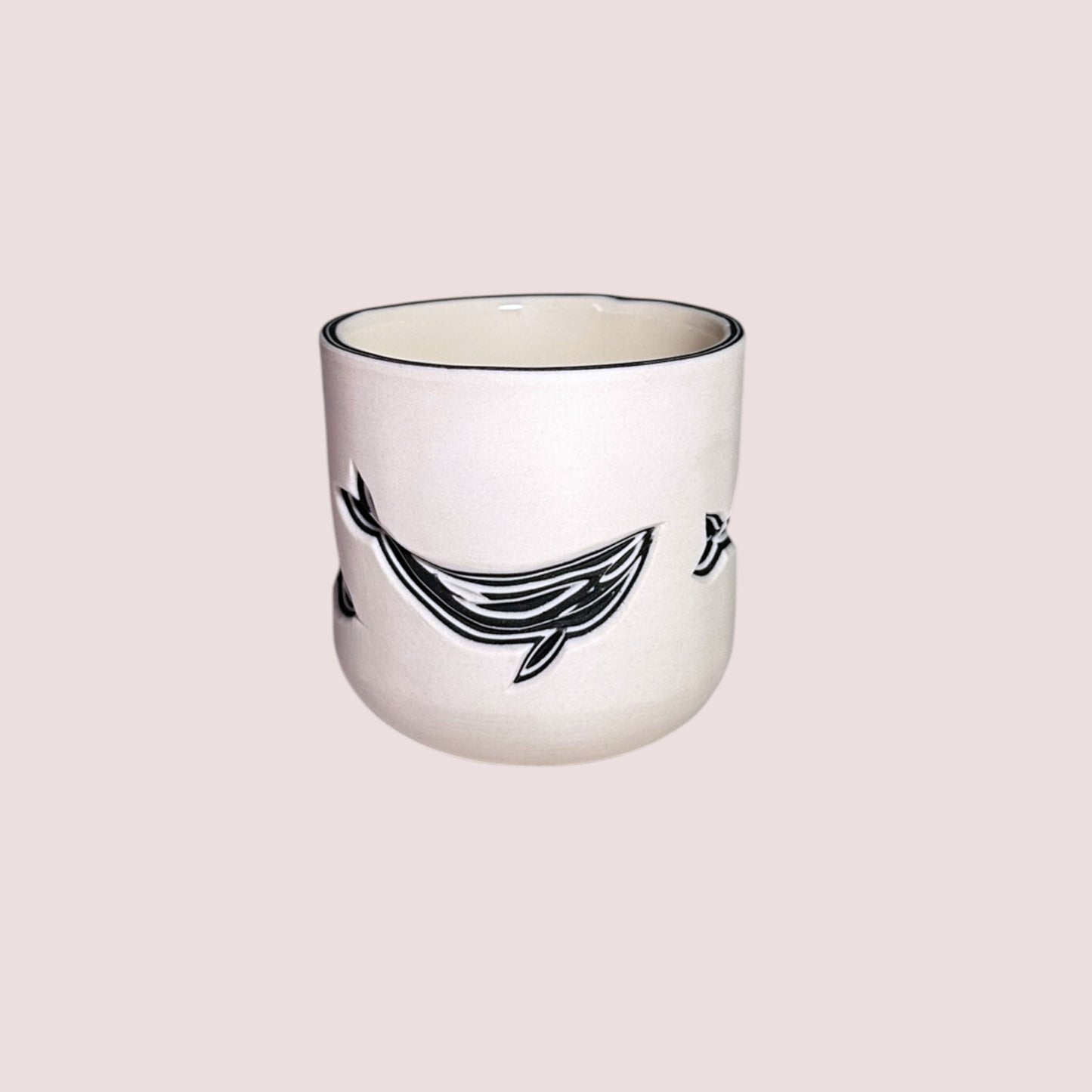 Carved Whale Lowball Tumblers