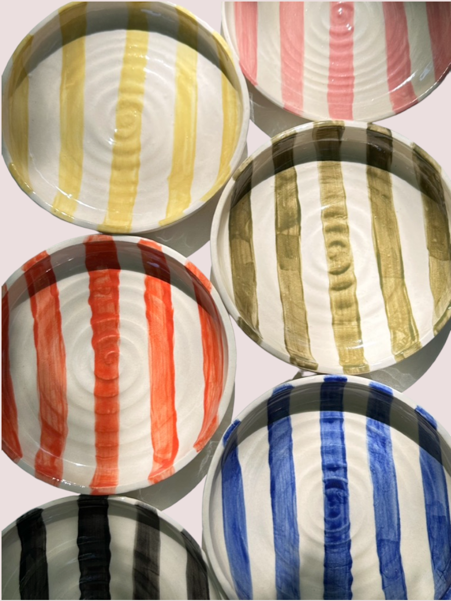 MADE TO ORDER: wheel thrown swirl plates