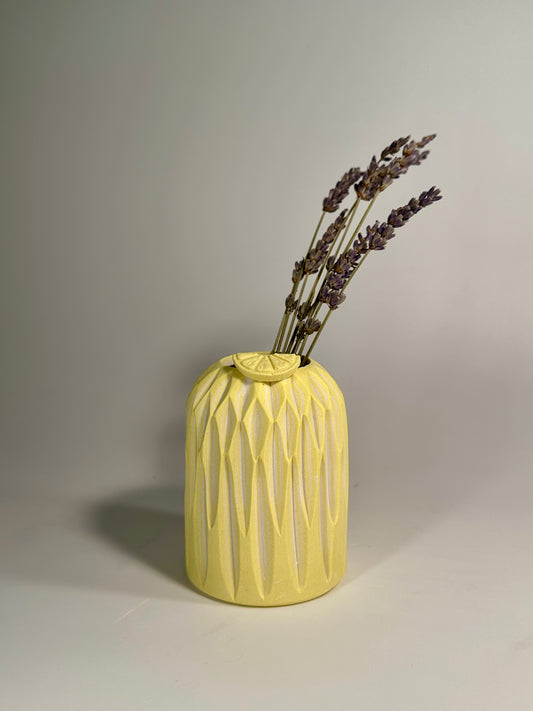 ATELIER carved lemon bud vase