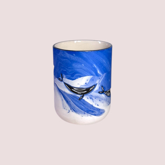 Carved Whale Highball Tumblers