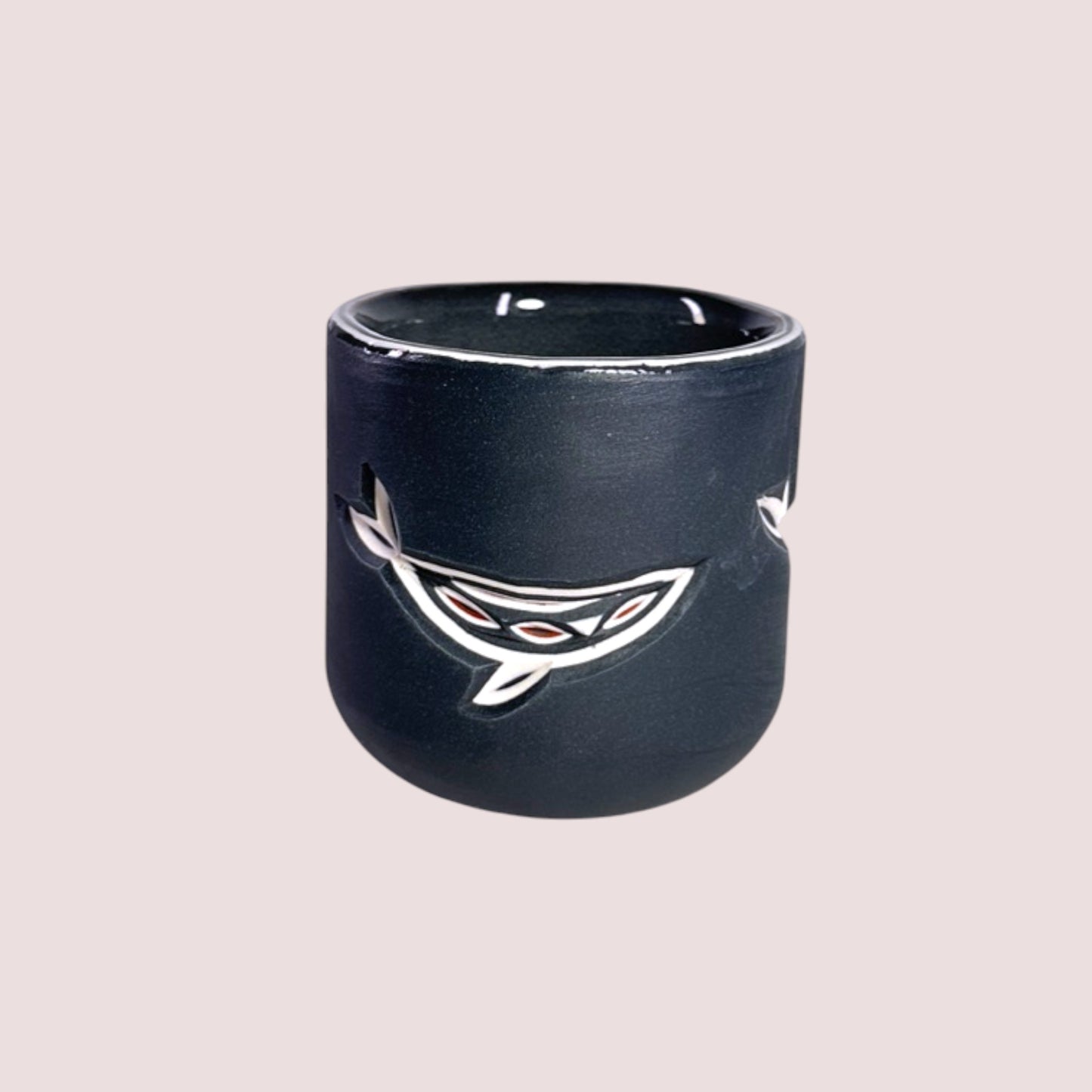 Carved Whale Lowball Tumblers