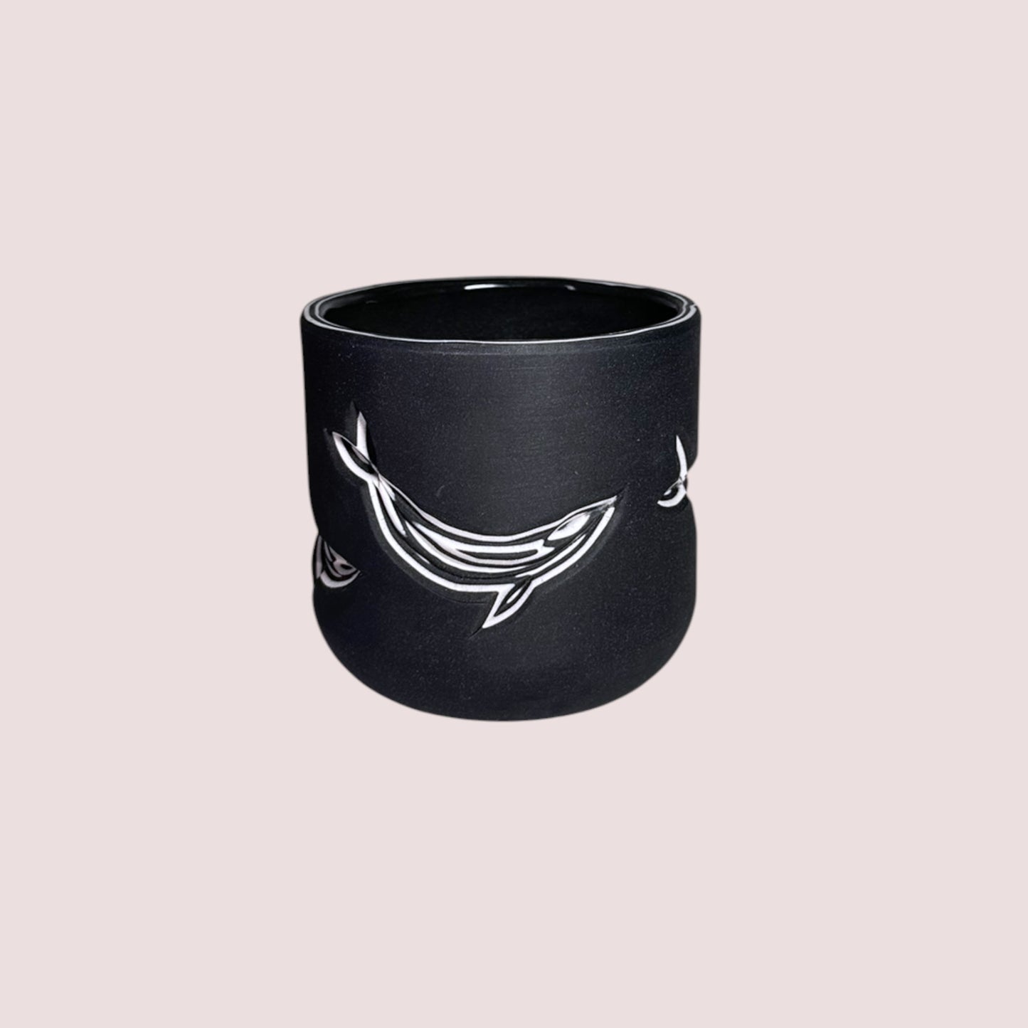 Carved Whale Lowball Tumblers