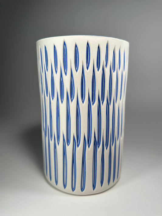 LA LLUVIA Colorful Carved Column Vase