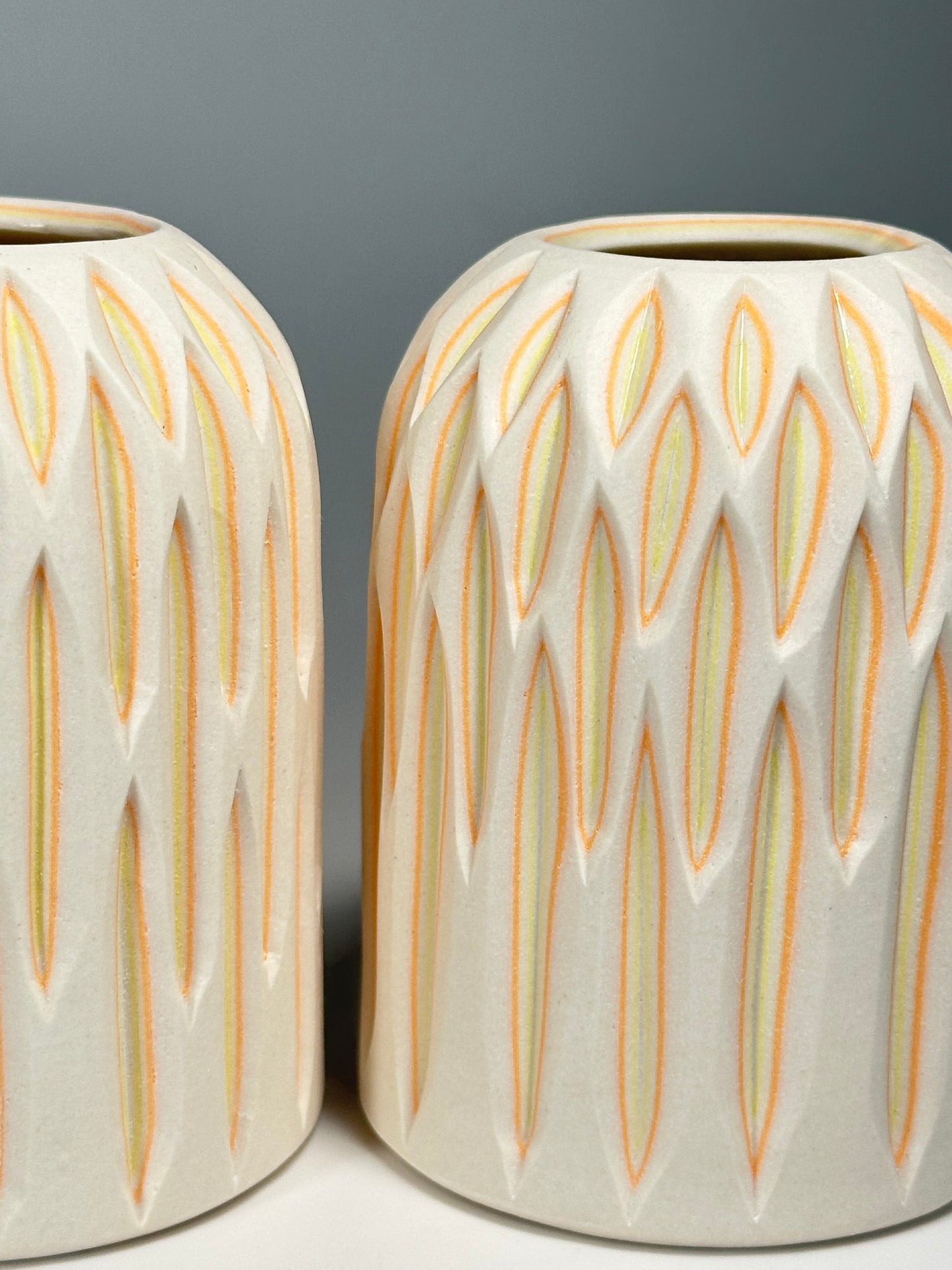 Little Gems: Colorful Carved Bud Vases